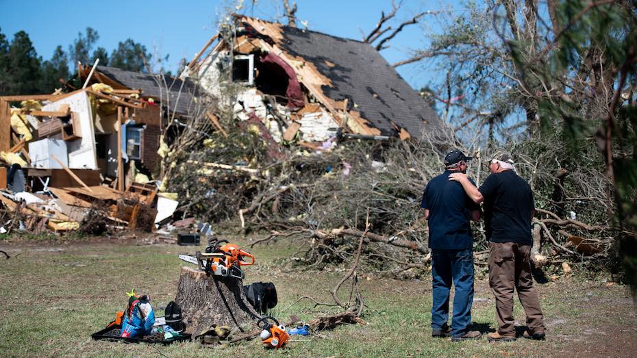 Home destroyed by tornado near Nixville, SC, 4/13/20
