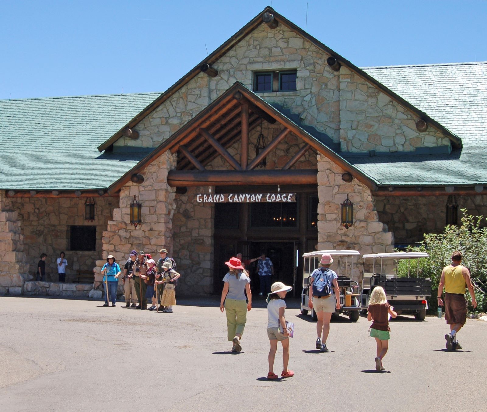 Historische Lodge im Norden des Grand-Canyon-Nationalparks. Die Unterkunft ist komplett niedergebrannt.