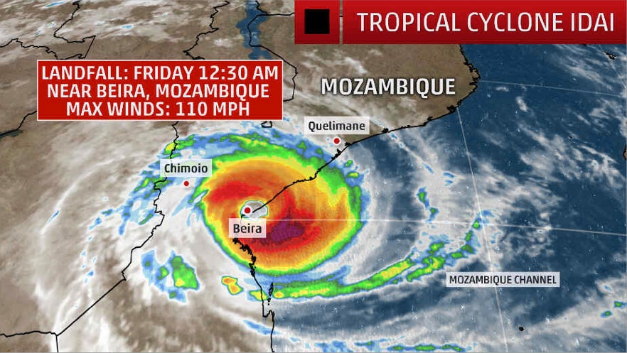 Tropical Cyclone Idai Made Landfall in Mozambique With Life-Threatening
