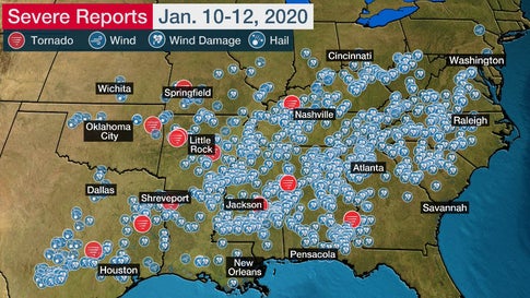 Map Of Texas Tornado Damage Mid January Severe Outbreak Struck the South With Tornadoes Map Of Texas Tornado Damage Mid January Severe Outbreak Struck the South With Tornadoes