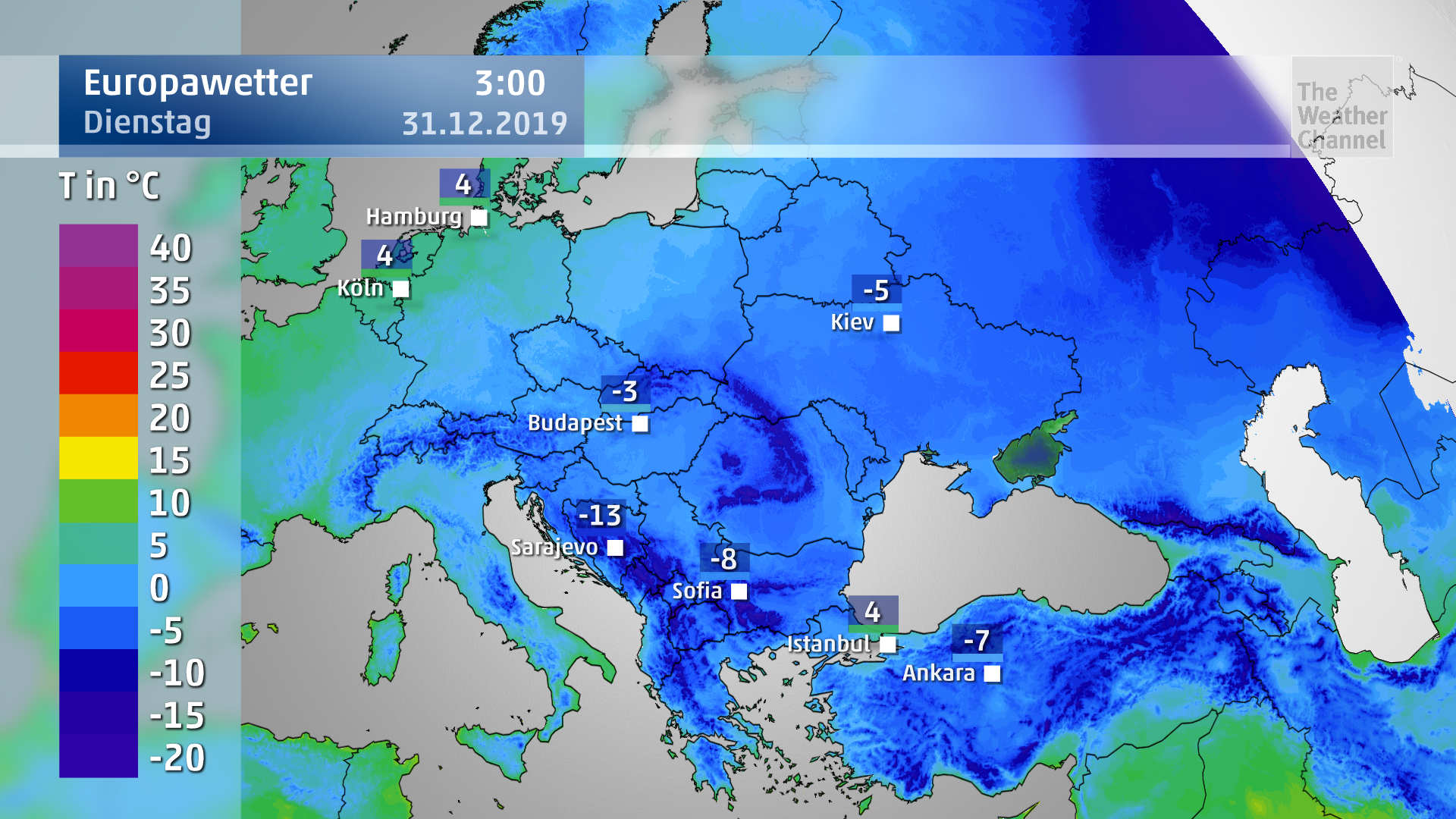 Weihnachtswetter – im Rest Europas ist es viel schlimmer als bei uns