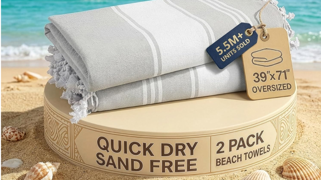 LANE LINEN Extra Large Beach Towels (2-Pack)