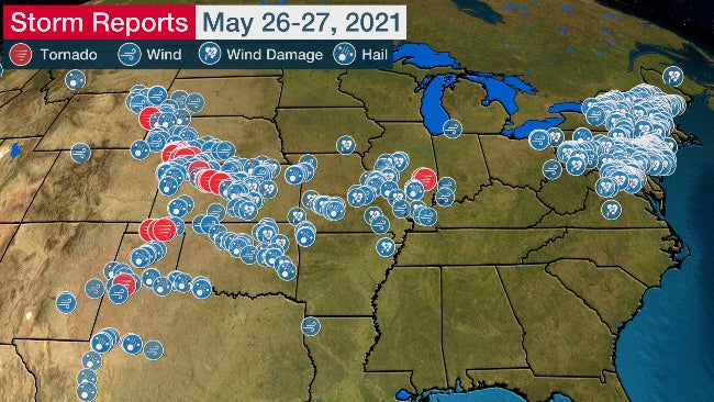 Hail Storm Map 2021 Severe Thunderstorms Spawn Tornadoes, Flash Flooding In Plains, Wind Damage  In Northeast | The Weather Channel - Articles From The Weather Channel |  Weather.com