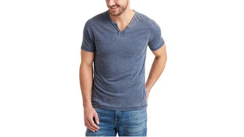 Lucky Brand Men's Venice Burnout Notch Neck Tee