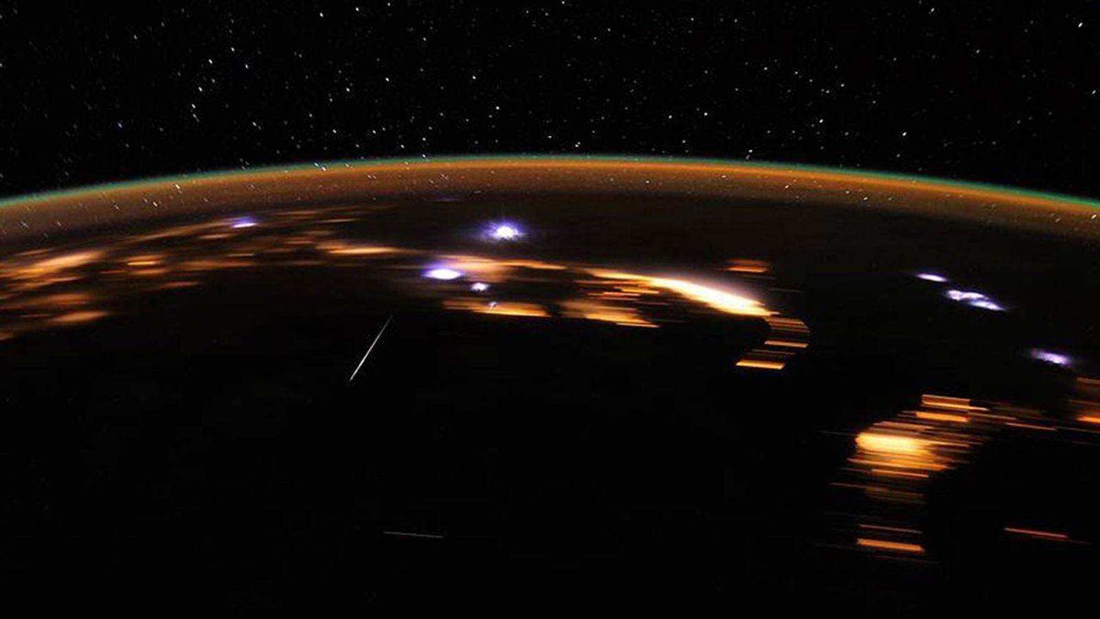 A look back at the 2012 Lyrids meteor shower ... While most cameras were looking up at the 2012 peak of the Lyrid meteor shower, astronaut Don Pettit aboard the International Space Station trained his video camera on Earth below. 