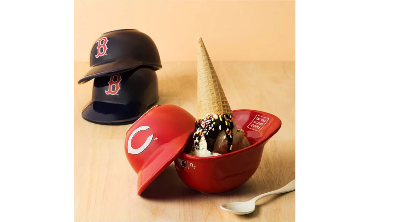 MLB Sundae Slugger Ceramic Ice Cream Bowl Set