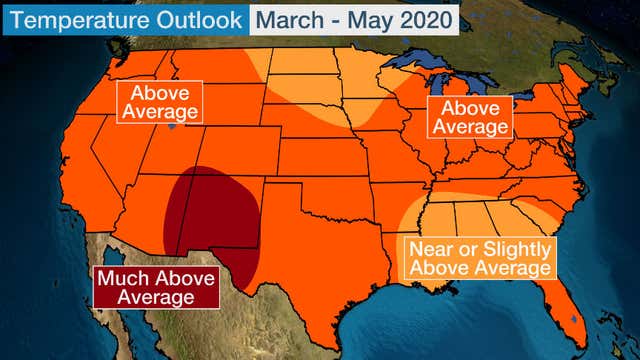 Spring 2020 Temperature Outlook: Warmer-Than-Average Temperatures ...
