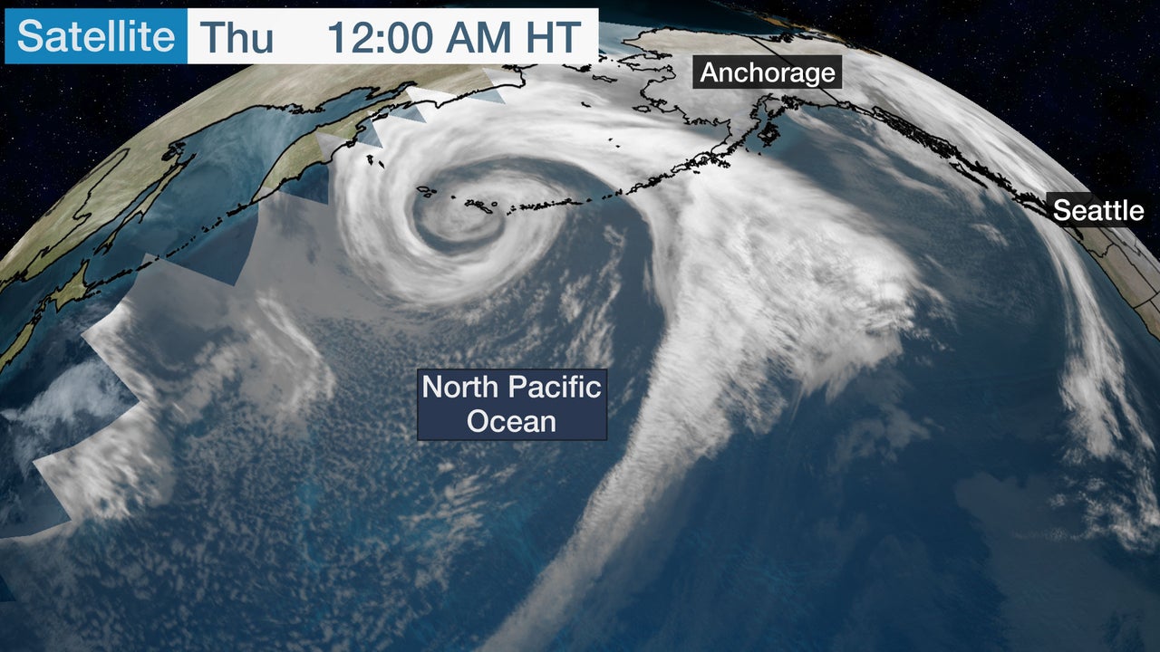 Two Remarkable Storms Are Raging At The Same Time In Different Oceans The Weather Channel Articles From The Weather Channel Weather Com North Pacific Weather Satellite