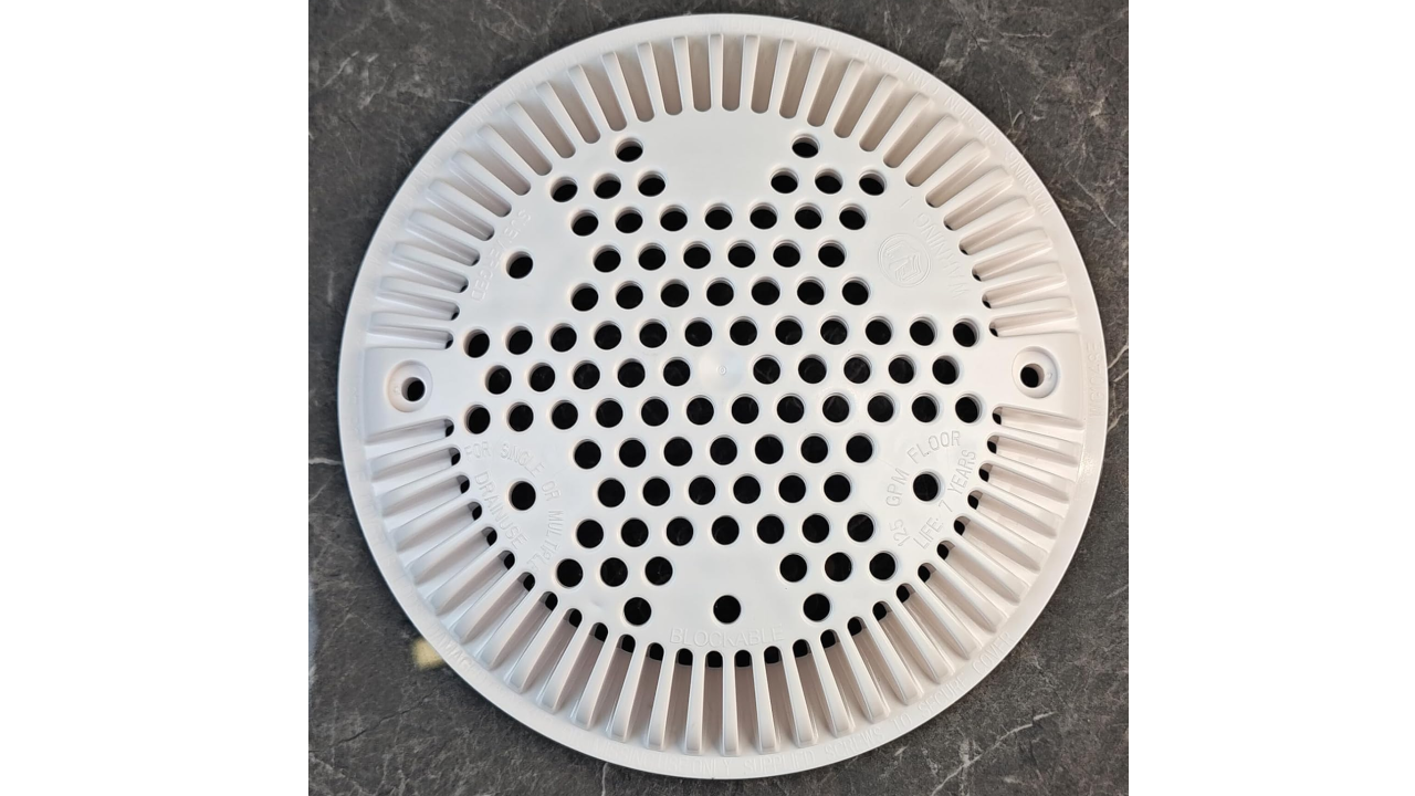 WG1048E White Pool Main Drain Cover Replacement