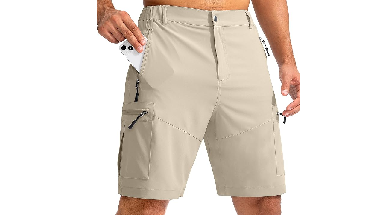 Pudolla Men's Hiking Cargo Shorts