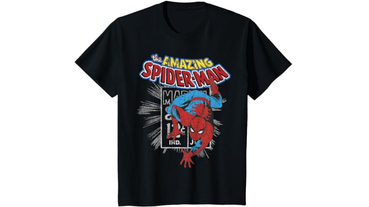 Marvel The Amazing Spider-Man Vintage Comic Poster T-Shirt 