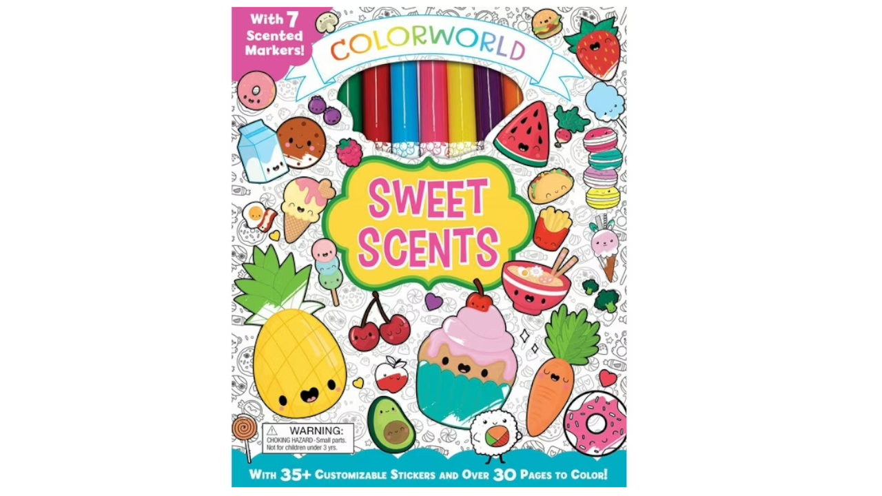 ColorWorld Sweet Scents: 35+ Customizable Stickers and over 30 Pages to Color (Hardcover)