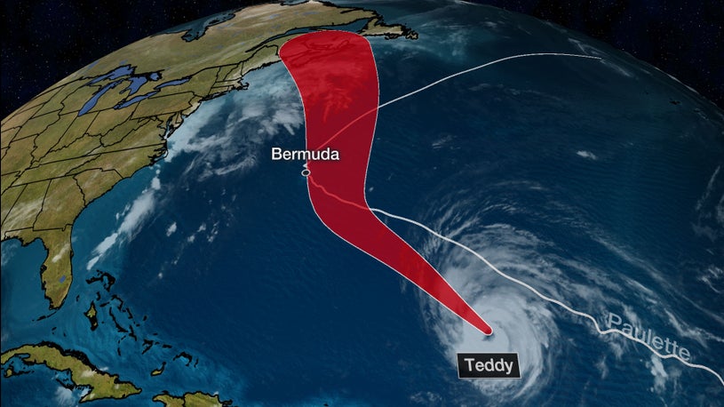 Hurricane Teddy May Strike Bermuda Just One Week After Paulette