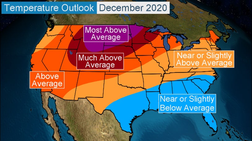 December Temperature Outlook Chillier South Milder North As 2020 Ends The Weather Channel Articles From The Weather Channel Weather Com Weather Map Of United States+December 2022