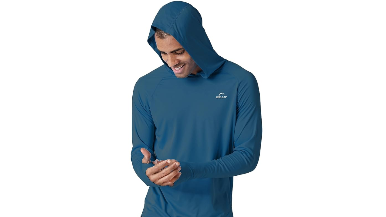Willit Men's Sun Shirts UPF 50+ Rash Guard Long Sleeve Sun Protection Hoodie