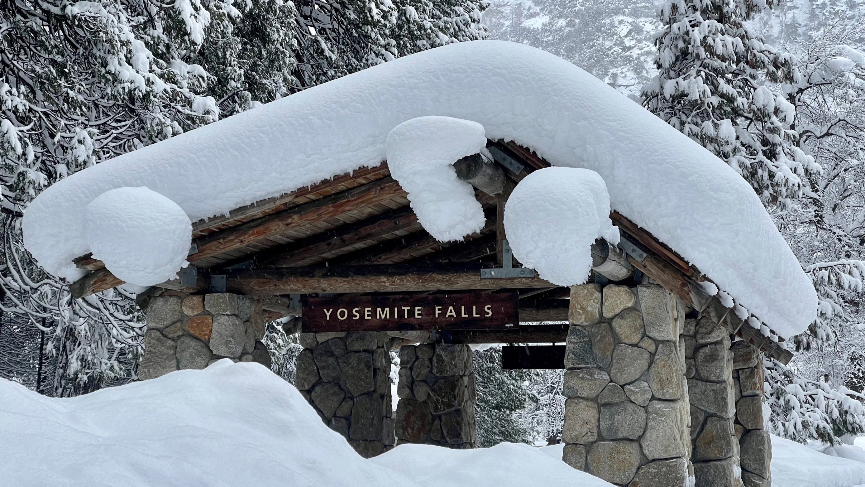As much as 15 feet of snow fell in some parts of Yosemite National Park this winter. (National Park Service via Twitter)