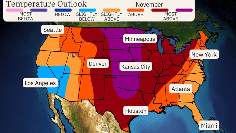 November Temperature Forecast: Warm Finish To Fall | Weather.com