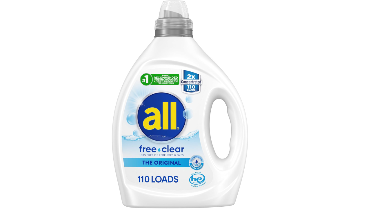 all free clear, Original, Liquid Laundry Detergent for Sensitive Skin (110 Loads)