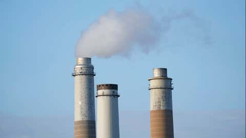 The AES Indiana Petersburg Power Plant, a coal-fired power plant, operates in Petersburg, Indiana, on Wednesday, October 25, 2023. (AP Photo/Joshua A. Bickel)