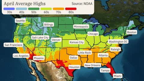How Average Temperatures Typically Rise Into Spring In The US | Weather.com