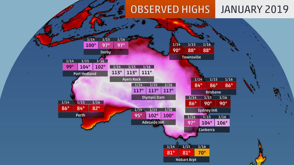 Australia Just Had Four Of Its Hottest Days On Record The Weather Channel
