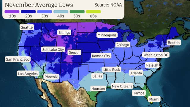 Weather In November How Temperatures Typically Fall Into Winter In The US | Weather.com