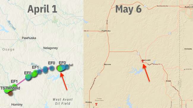 Oklahoma Town Hit By Second Tornado In Five Weeks Weather Underground