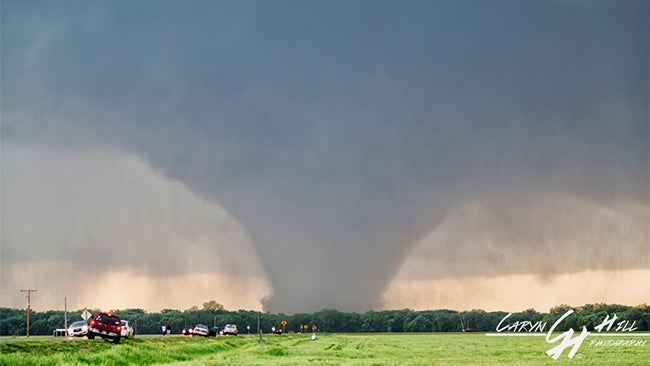 The May 28, 2013, tornado west of Bennington, Kansas. (Caryn Hill Photography courtesy of Roger Hill)