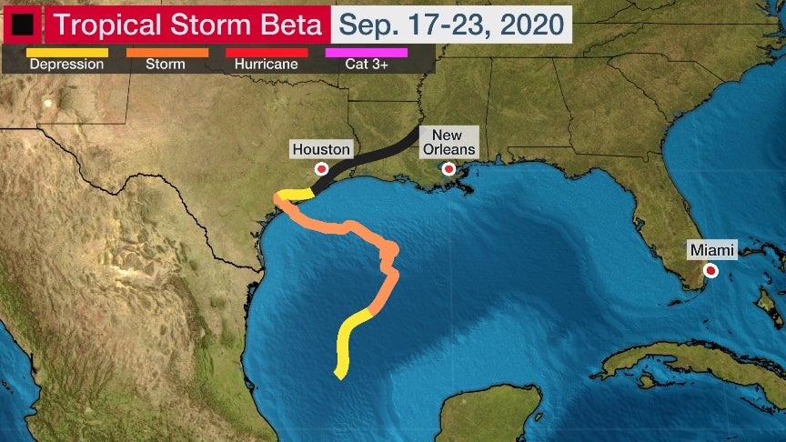 Tropical Storm Beta Brought Flooding Rain From Texas To Mississippi Including The Houston Metro Weather Underground