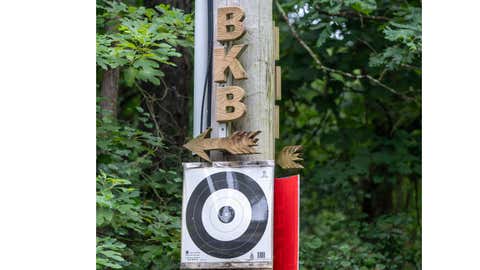 The scene where a 61-year-old man died and 13 other people, including children, were injured after a lightning strike on Wednesday night at Black Knight Bowbenders archery range on Perrineville Road in Jackson, NJ Thursday, July 17, 2025.