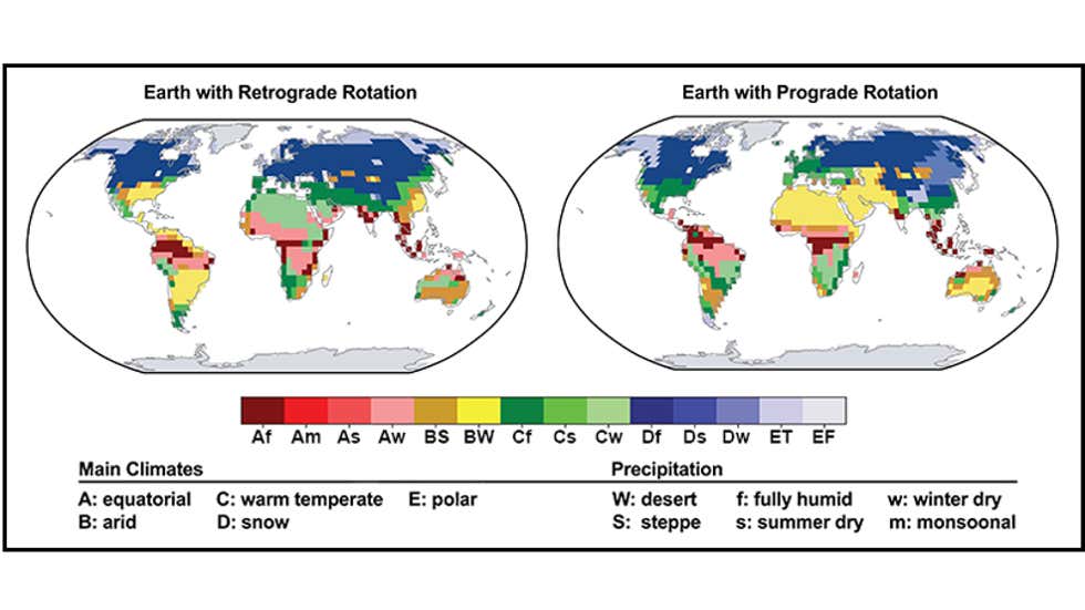 Weather Rotation Map Here's What Your Climate Would Be if the Earth Rotated the Other ...