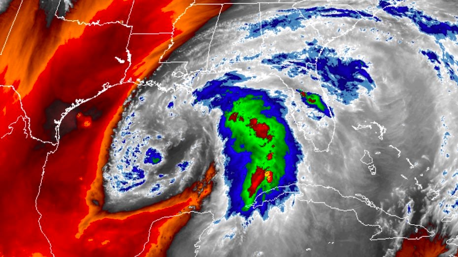 Mid-tropospheric WV image of Cristobal at 1830Z 6/6/20