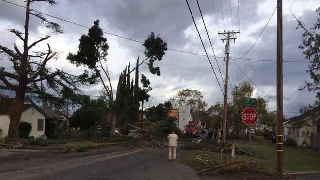 Tornado Sweeps Through Denair, California; Homes, Trees Damaged The