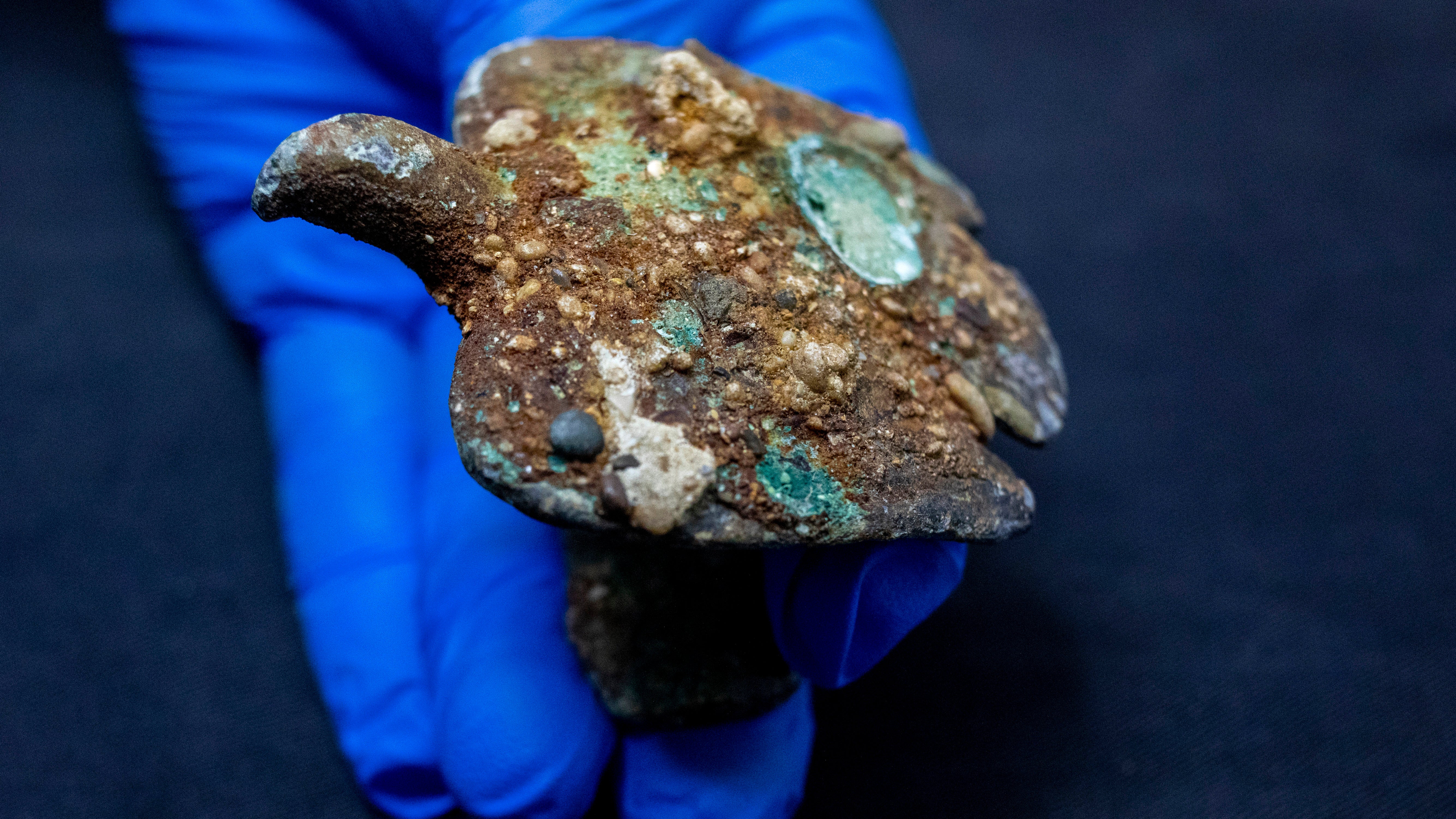 Ein Fundst&uuml;ck aus den Schiffswracks, die vor der K&uuml;ste Israels entdeckt wurden