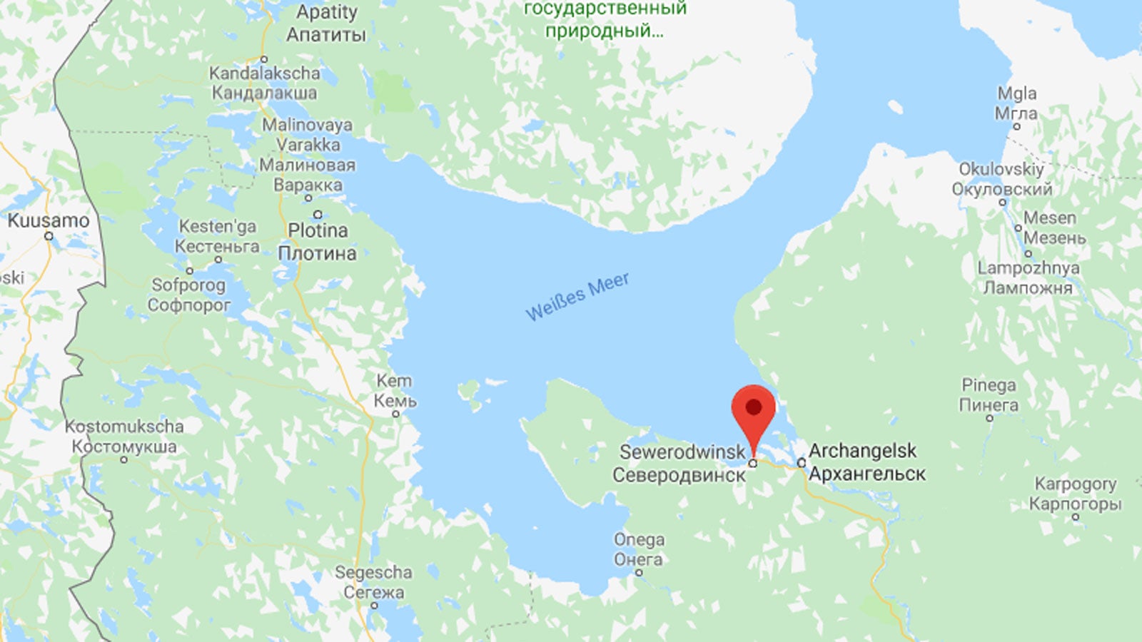 Atomunfall Sewerodwinsk, Russland