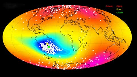 Anomalie im Magnetfeld der Erde - Division of Geomagnetism, DTU Space/ESA