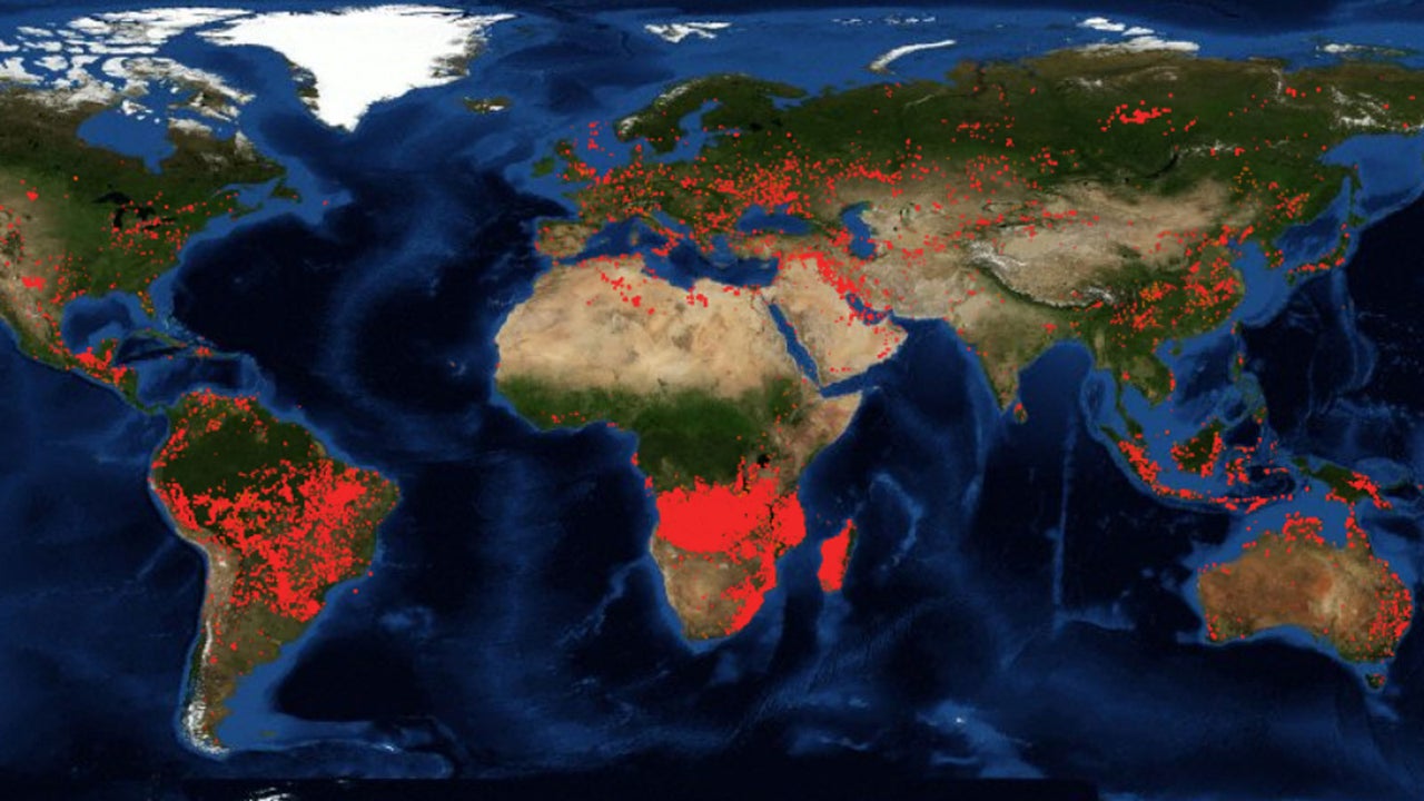 Weltkarte Der Brande Zeigt In Afrika Lodern Mehr Feuer Als In Brasilien The Weather Channel Artikel Von The Weather Channel Weather Com