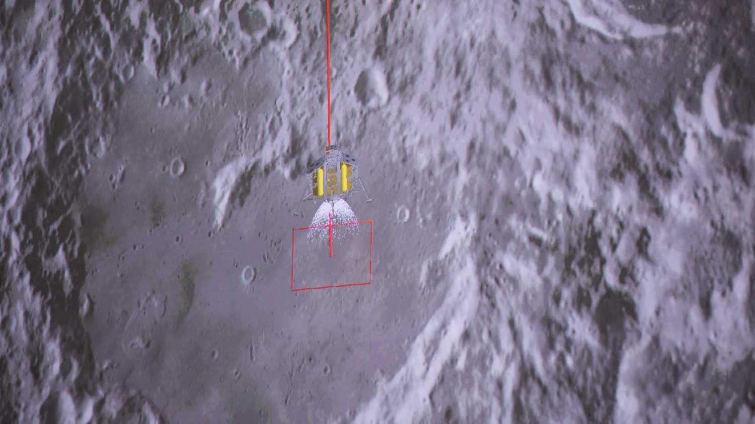 03.01.2019, China, Peking: Eine Simulation der Landung der &laquo;Chang'e 4&raquo;-Sonde ist auf einem Monitor des Beijing Aerospace Control Center zu sehen. Erstmals in der Geschichte ist eine Raumsonde auf der R&uuml;ckseite des Mondes gelandet. Die chinesische &laquo;Chang'e 4&raquo; setzte am fr&uuml;hen Donnerstagmorgen den 03.01.2019 um 3.26 Uhr am Aitken-Krater in der N&auml;he vom S&uuml;dpol des Erdtrabanten auf. Das berichtete die amtliche Nachrichtenagentur Xinhua. Der Staatssender CCTV sprach von einer erfolgreichen Landung. Foto: Jin Liwang/XinHua/dpa +++ dpa-Bildfunk +++ 
Credit: dpa 