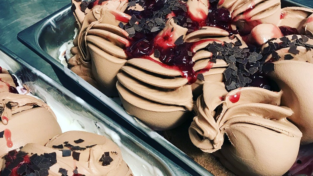 Eis der Sorte "German Black Forest"