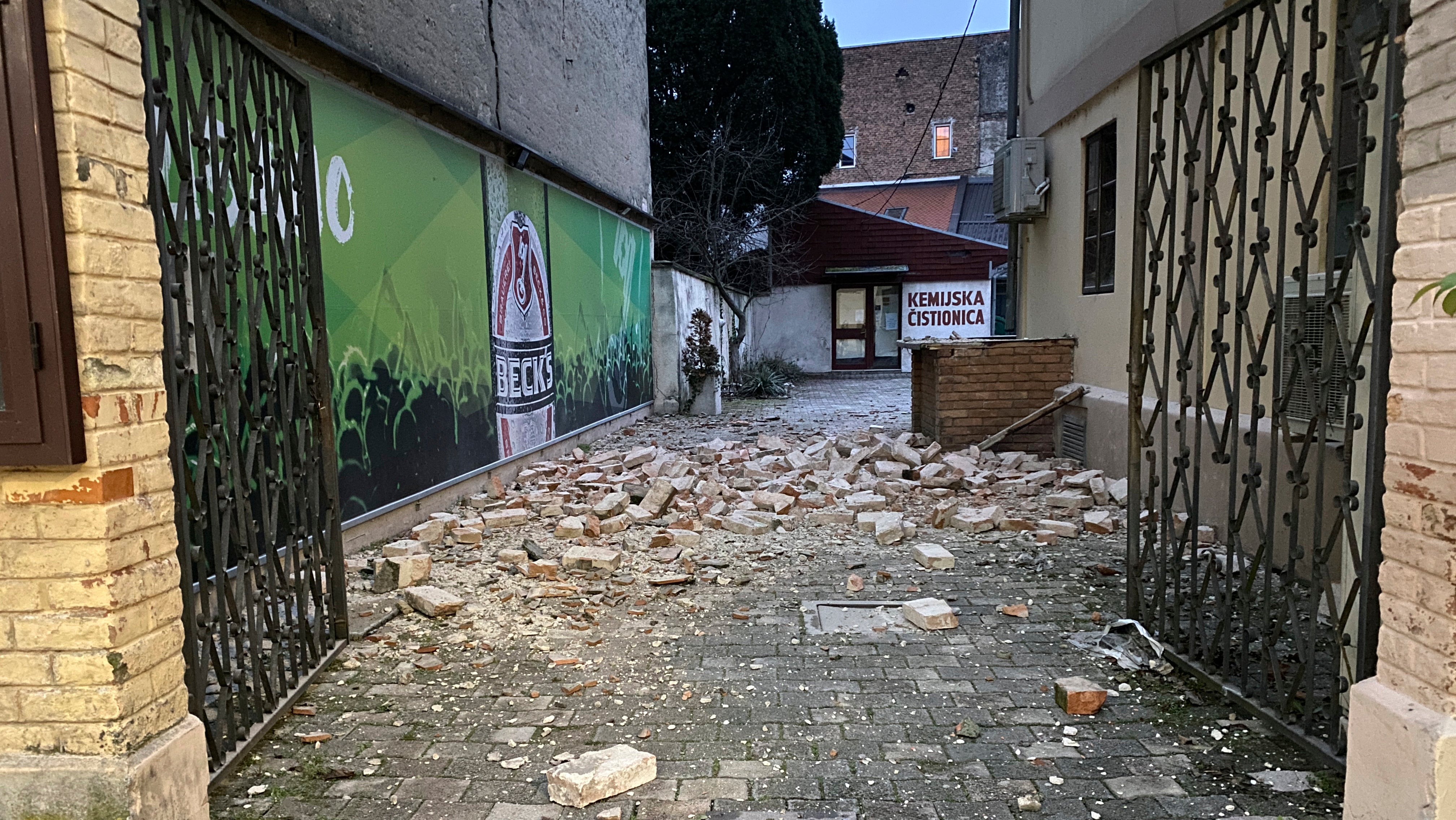 Ein zweites schweres Erdbeben hat Kroatien ersch&uuml;ttert und Sch&auml;den angerichtet, wie hier in Sisak.