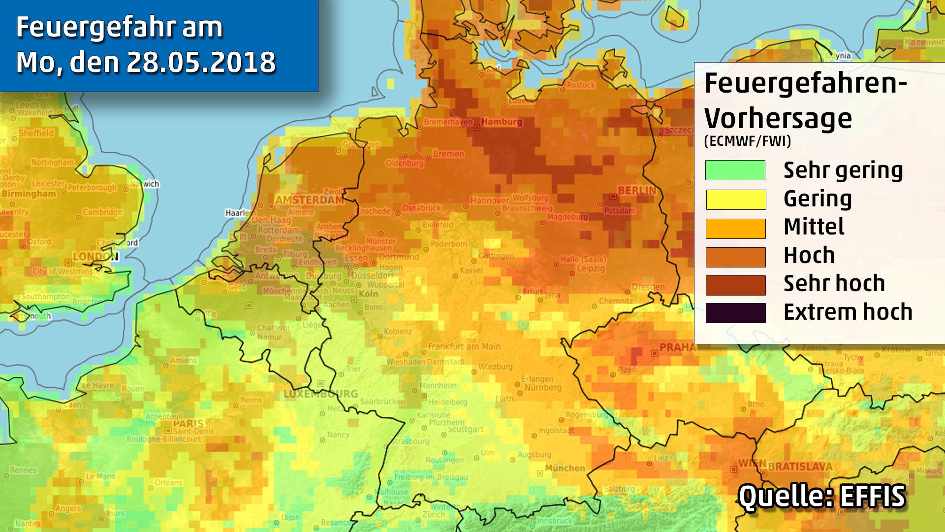 Alarmstufe Rot Der Norden aus wo die Waldbrandgefahr am