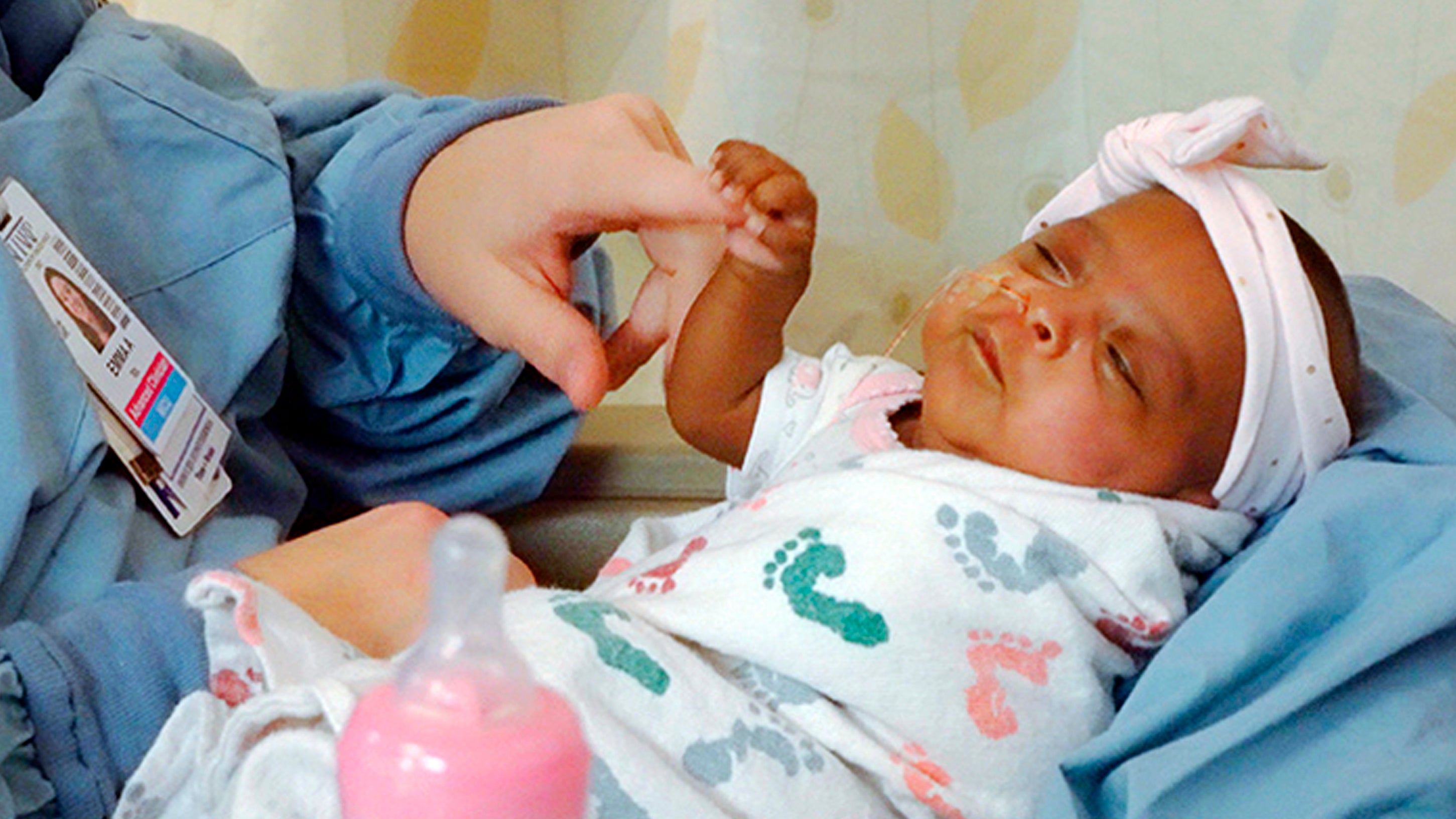 Dieses im April 2019 aufgenommene und von Sharp HealthCare in San Diego zur Verf&uuml;gung gestellte Foto zeigt ebenfalls Baby Saybie