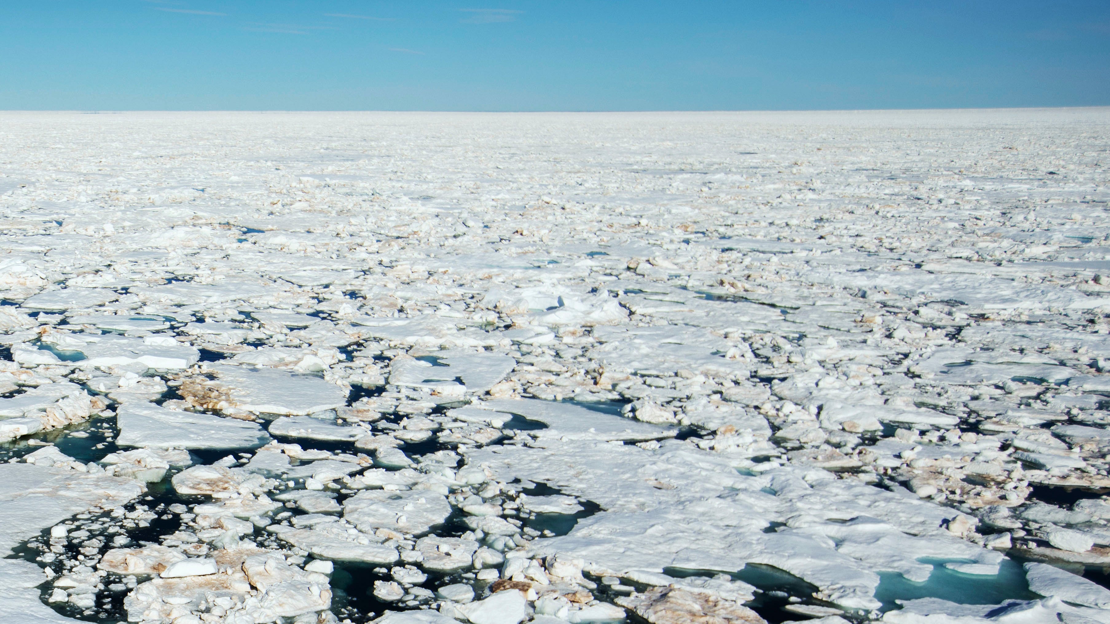 USA, Victoria Strait: Gebrochenens Meereis ist in der Meerenge Victoria Strait im Arktischen Ozean zu sehen. (David Goldman/AP/dpa)