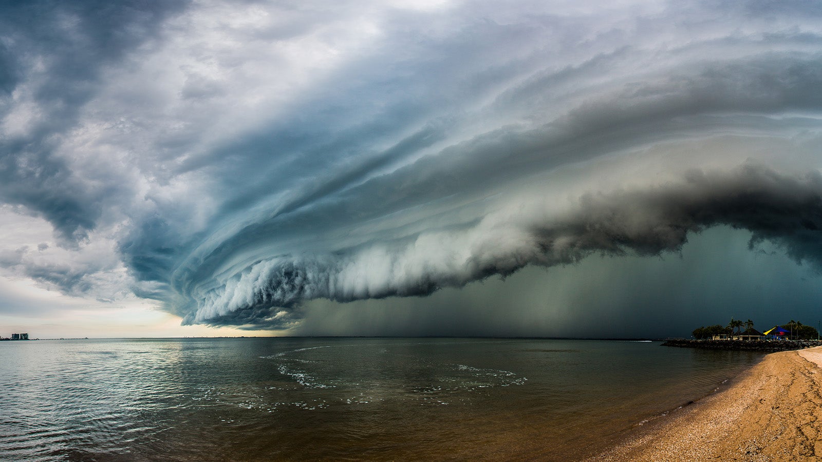 An amazing looking super cell storm cloud forming on the east coast of Queensland, Australia.
