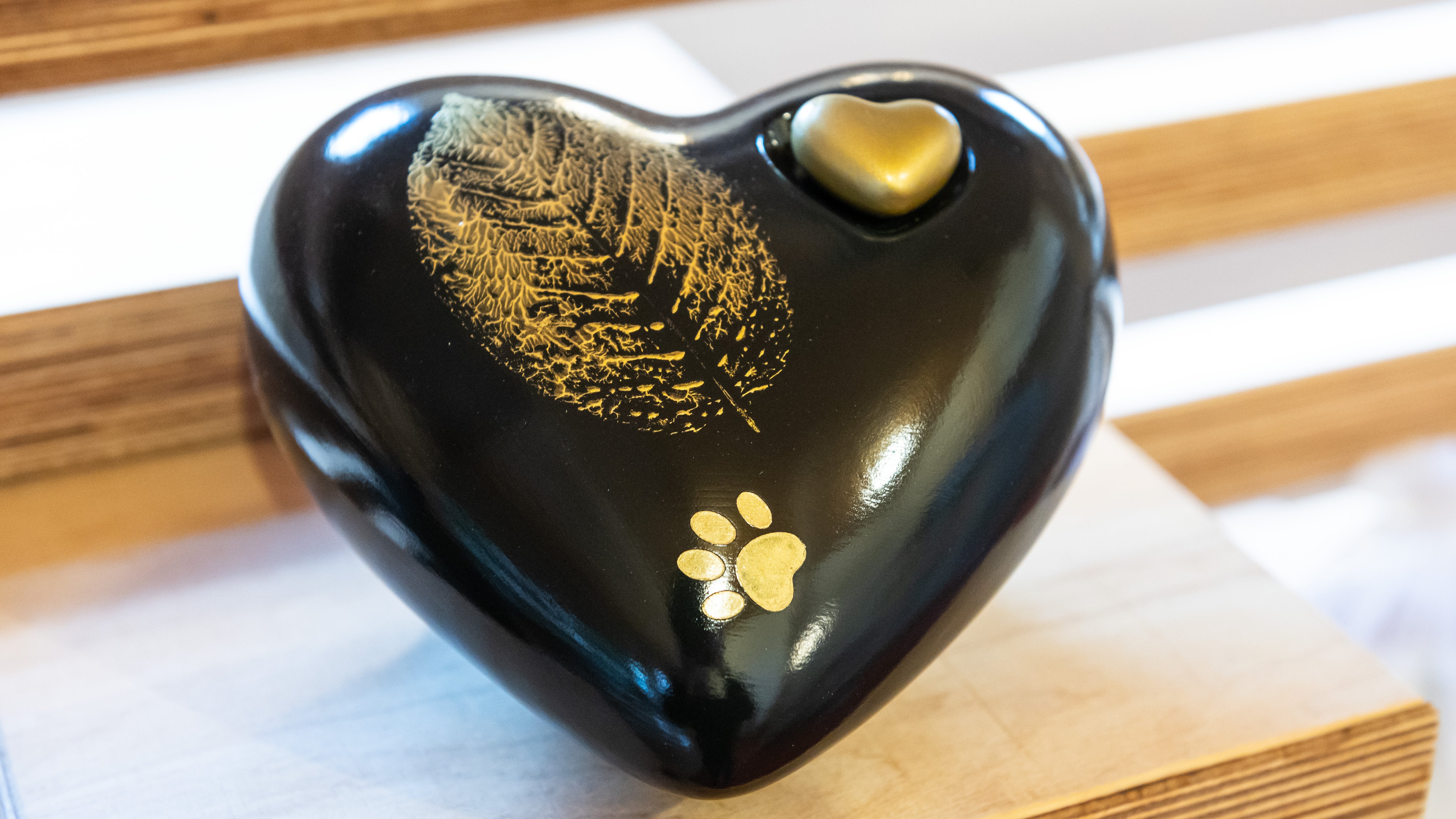 Albstadt: Eine Urne f&uuml;r Tiere steht in der Pauluskirche von der Tierbestattung Sch&ouml;nhalde. In Albstadt-Pfeffingen soll ab 02.12.2023 die Tierbestattungskirche er&ouml;ffnen. Es ist die erste Bestattungskirche f&uuml;r Tiere in Deutschland. (Silas Stein/dpa)