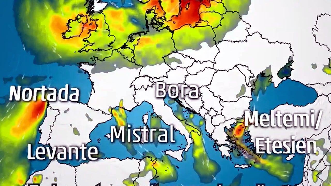 Die st&auml;rksten europ&auml;ischen Windsysteme im &Uuml;berblick