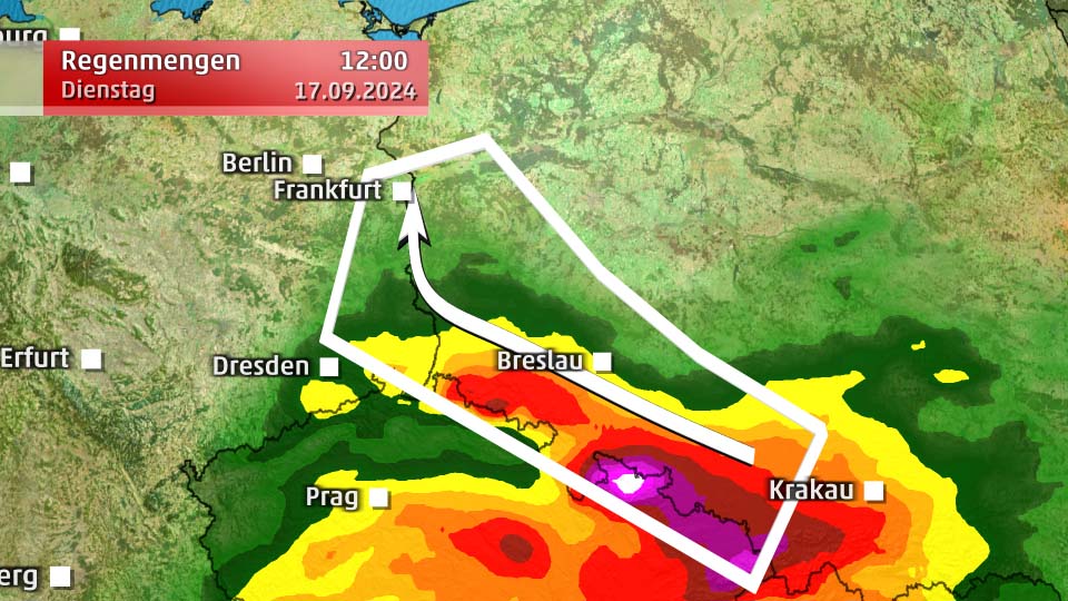 Ein Oder-Hochwasser kommt ab Montag auf Deutschland zu.