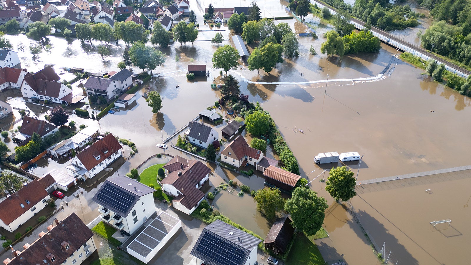 Der Markt Reichertshofen im oberbayerischen Landkreis Pfaffenhofen an der Ilm wurde w&auml;hrend des j&uuml;ngsten Junihochwassers &uuml;berschwemmt.
