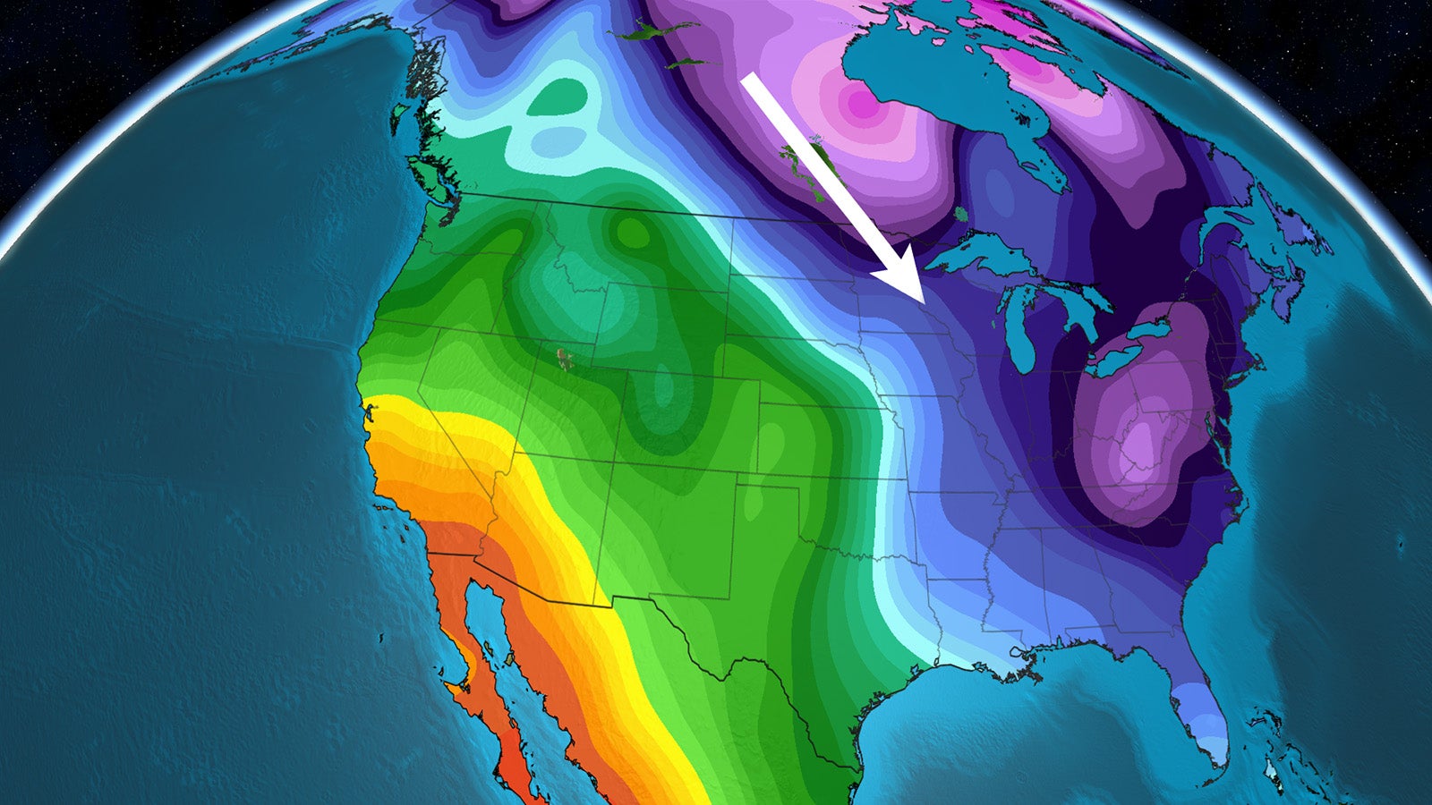 Eisige Luftmassen haben sich von Kanada aus 4000 Kilometer weit bis nach Florida ausgebreitet.