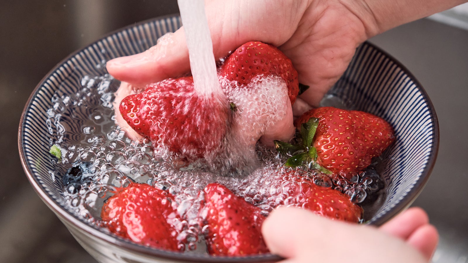 Wash and prepare strawberries